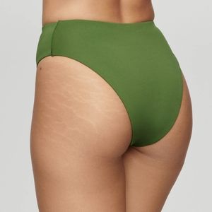 Cuup Womens Bikini Bottom Sz 5 XL Seaweed Green The Tap Swim High Waist UPF 50+